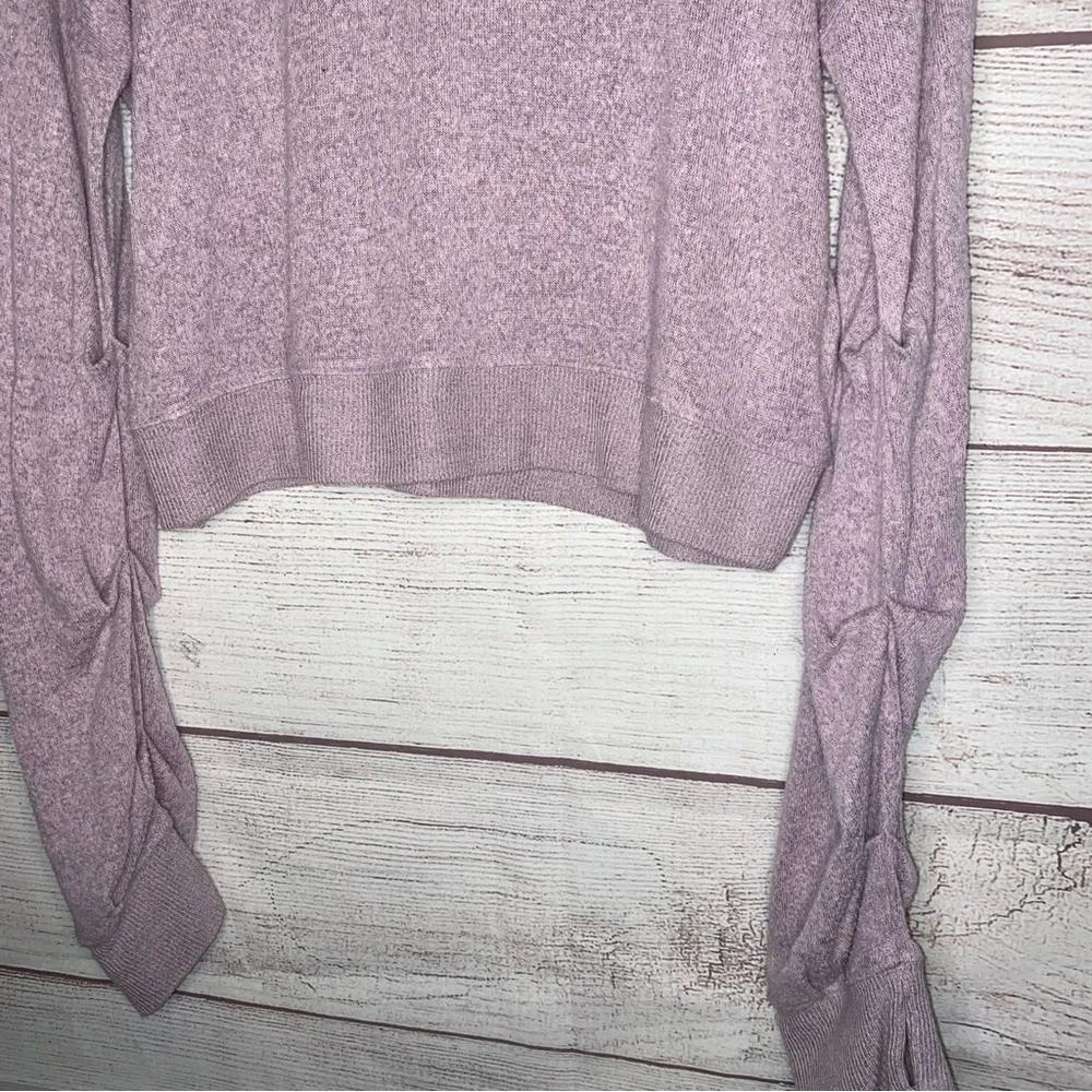 Zella purple heather girls soft material long sleeve shirt